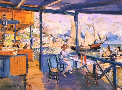 Gurzufn的码头 作者 Konstantin Alekseevich Korovin
